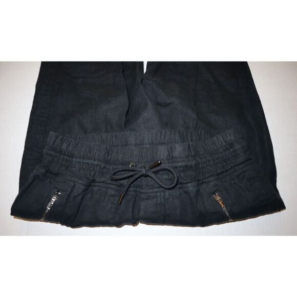 Athleta 530642-02 Women's Sz 0 Black Cabo Linen Jogger Pants - Picture 6 of 11